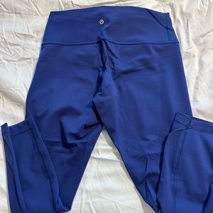 Lululemon blue wonder under crop leggings